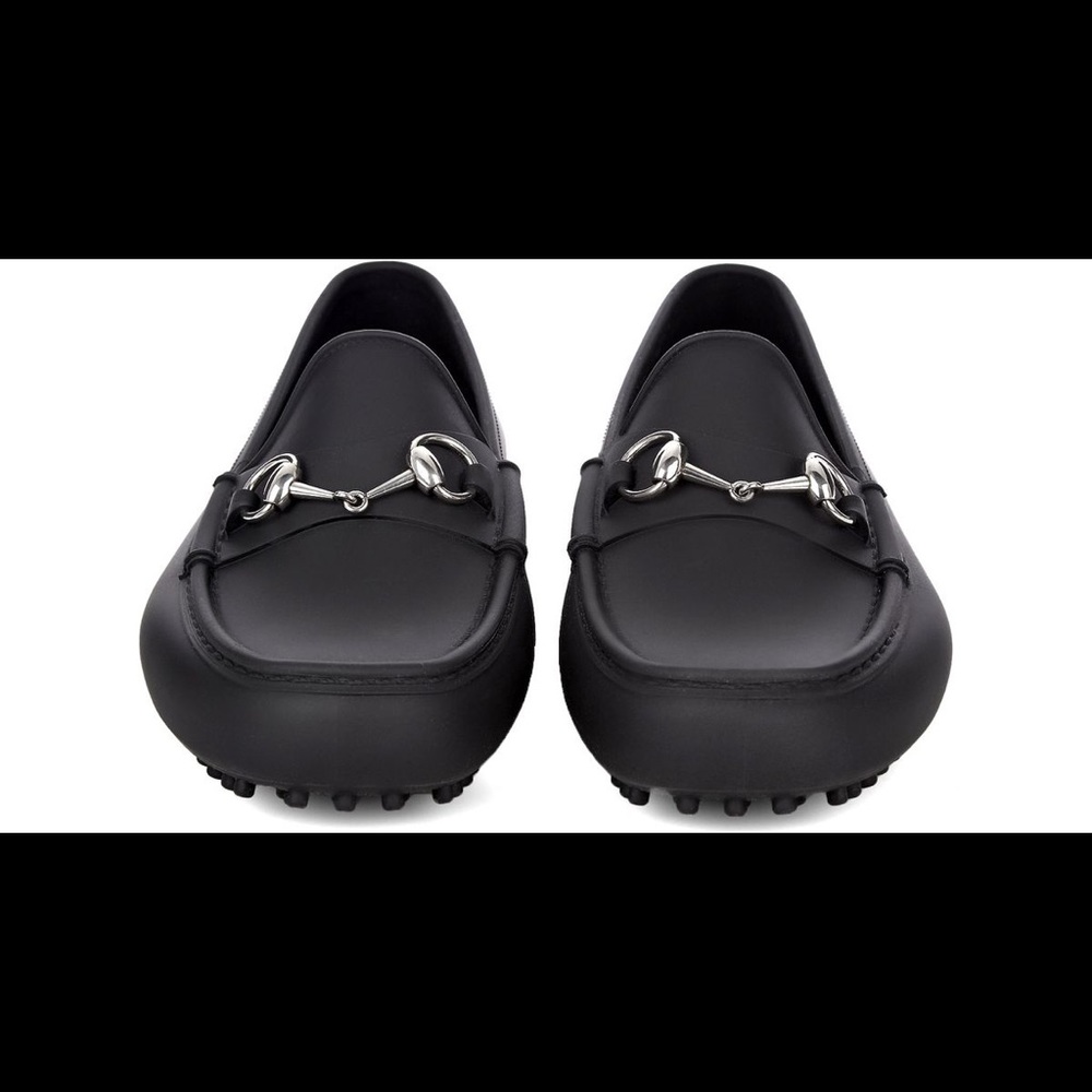 Gucci men rubber loafers